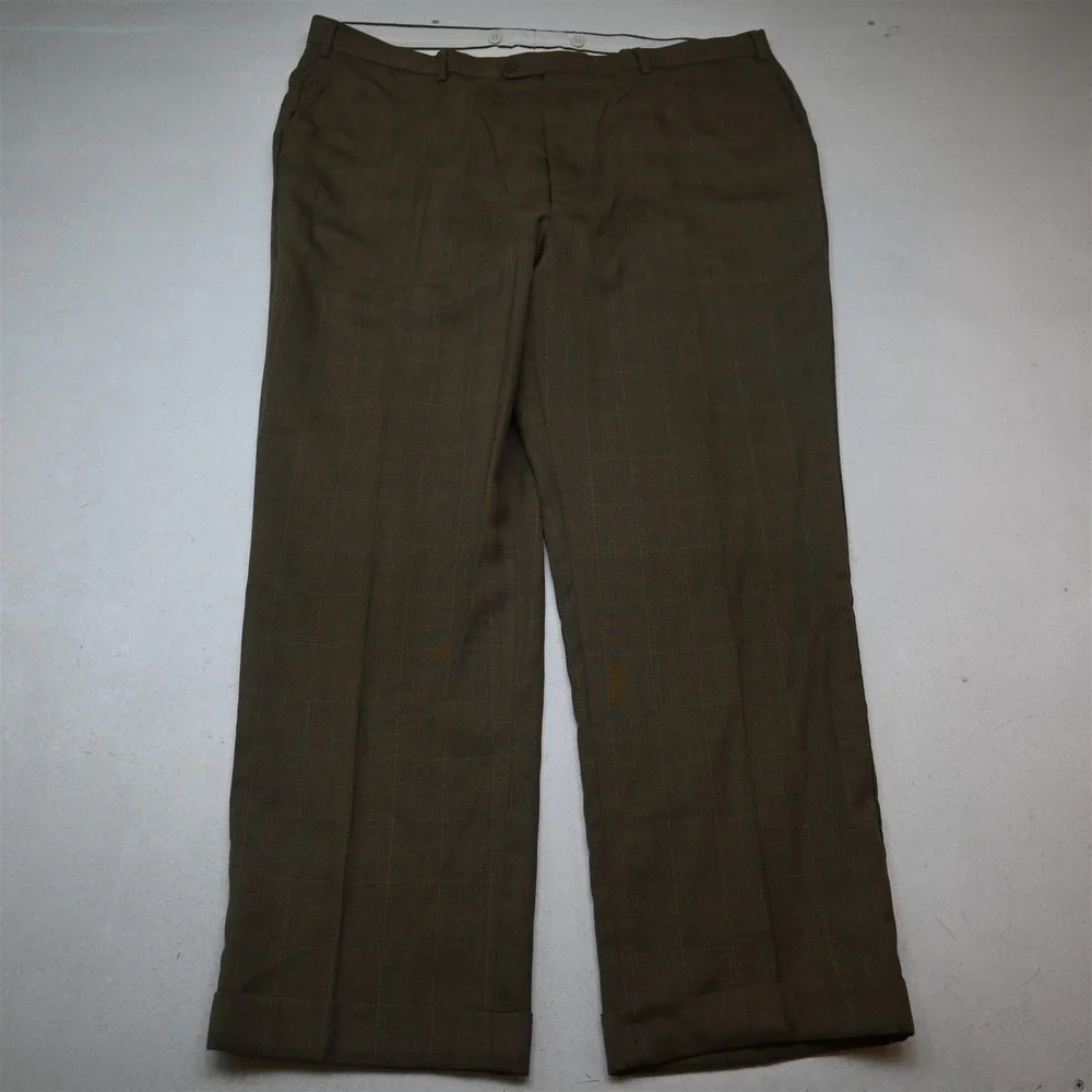 Stacy Adams 50L 44x34 Brown Glenn Check Mens Jacket Pants Suit